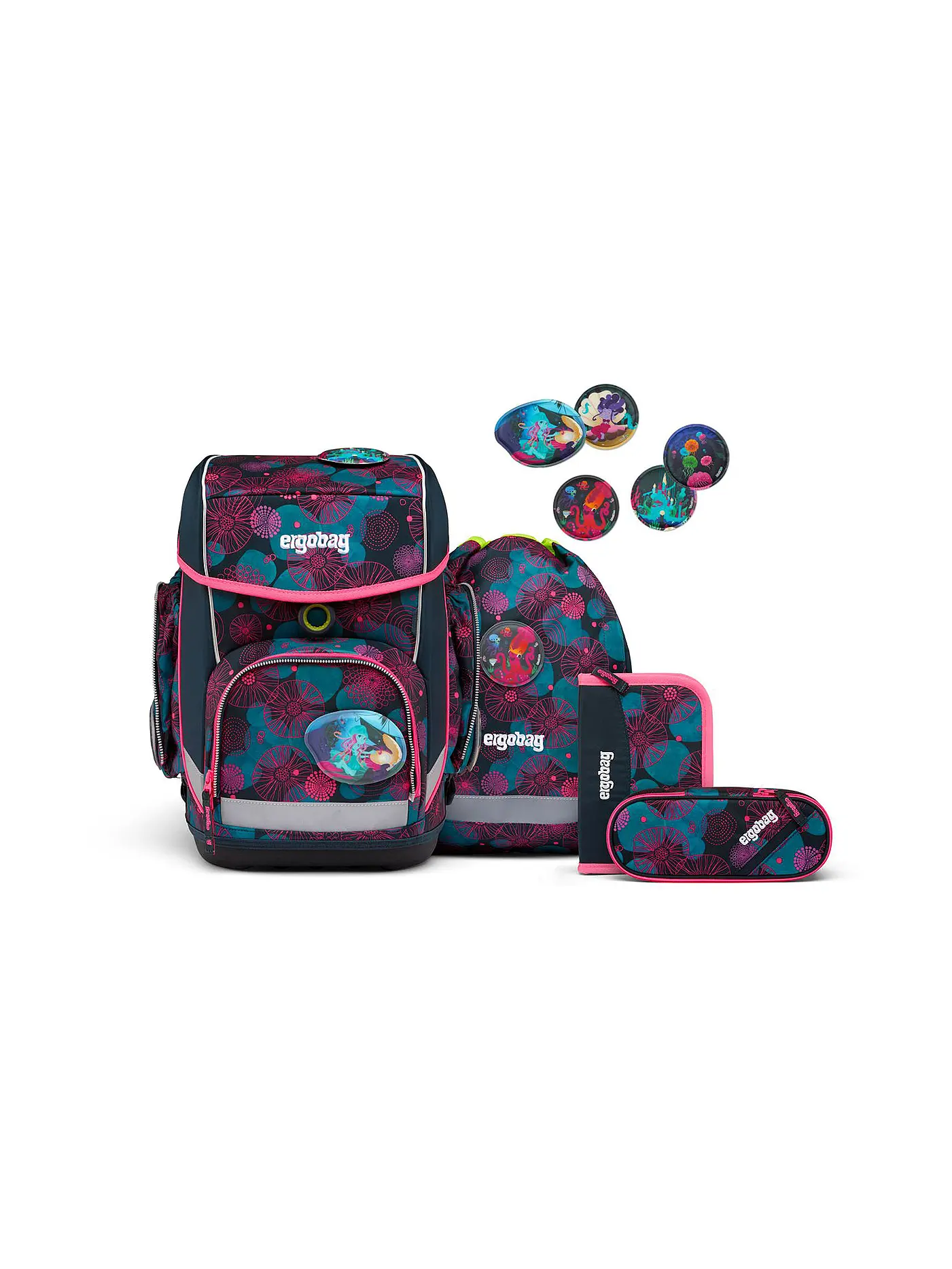ERGOBAG | Schultaschen Set 5tlg Cubo KorallBär | 